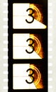 Cinema Movie Countdown Filmstrip Royalty Free Stock Photo