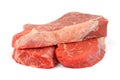 Three fresh beef chuck shoulder steaks Royalty Free Stock Photo