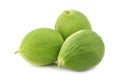 Three fresh cumelo`s mix between a cucumber and a melon Royalty Free Stock Photo