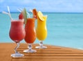 Three fresh juices