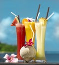 Three fresh juices