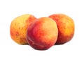 Three fresh peaches Royalty Free Stock Photo