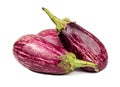 Three purple eggplants Royalty Free Stock Photo