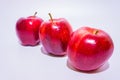 Three fresh red apple Royalty Free Stock Photo