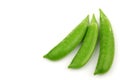 Three fresh sugar snaps Royalty Free Stock Photo