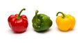 Three fresh sweet pepper Royalty Free Stock Photo