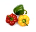 Three fresh sweet pepper Royalty Free Stock Photo