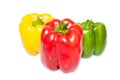 Three fresh sweet pepper Royalty Free Stock Photo