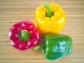 Three bell pepper isolated Royalty Free Stock Photo