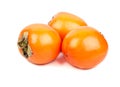 Three fruit persimmon Royalty Free Stock Photo