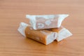 Three fudge candy from known in Poland as krowki Royalty Free Stock Photo