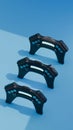 Three futuristic game controllers Royalty Free Stock Photo