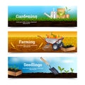 Three Gardening Horizontal Banners