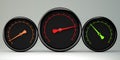 Three gauges Royalty Free Stock Photo