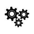 Three gear sign flat icon vector for graphic design, logo, web site, social media, mobile app, ui illustration