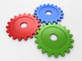 Three gear to place concepts Royalty Free Stock Photo