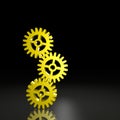 Three Gears Balanced Together Royalty Free Stock Photo