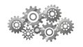 Three Gears Group, Industrial Process Vector Illustration, vector design Generative AI Royalty Free Stock Photo