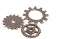 Three gears isolated on white background Royalty Free Stock Photo