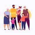Big Family Together. Royalty Free Stock Photo
