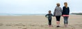 Three generations female watching the sea Royalty Free Stock Photo