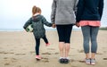 Three generations female watching the sea Royalty Free Stock Photo