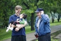 Three generations at park Royalty Free Stock Photo