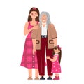 Three generations together for happy mother\'s day