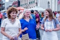 Three Generations of Women Enjoying Life Outside of St. Louis Cathedral in the French Quarter of New Orleans