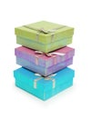 Three gift boxes isolated Royalty Free Stock Photo