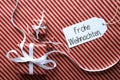 Three Gifts, Wrapping Paper, Label Frohe Weihnachten Mean Merry Christmas