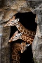 Three giraffes