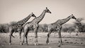 Three Giraffes In A Row