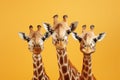 Three giraffes take a selfie Royalty Free Stock Photo