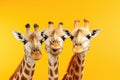 Three giraffes take a selfie Royalty Free Stock Photo