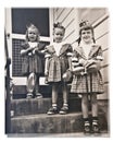 Three Girls/Birthday/Retro Royalty Free Stock Photo