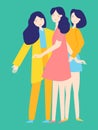 three girls friendship happiness young women cuteness cheerful pretty adorable smile expression relationship Royalty Free Stock Photo