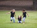 Three girls playing