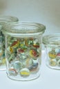 Three Glass Jars Royalty Free Stock Photo
