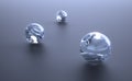 Three glass spheres Royalty Free Stock Photo