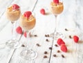 Three Glasses Of Irish Cream Liqueur Royalty Free Stock Photo
