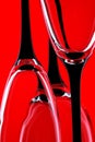 Three Glasses On Red.