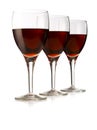 Three glasses red wine Royalty Free Stock Photo