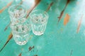 Three glasses of water Royalty Free Stock Photo