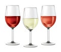Three-glasses-of-wine Royalty Free Stock Photo