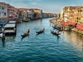 Three Gondolas In Venice Royalty Free Stock Photo