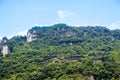 the classical buildings built on the mountains