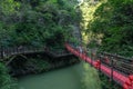 Summer scenery of the Three Gorges Waterfall in Yichang, Hubei, China