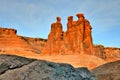 Three Gossips, Arches National Park, Moab, Utah. Royalty Free Stock Photo