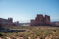 Three Gossips and The Organ in Arches National Park Royalty Free Stock Photo
